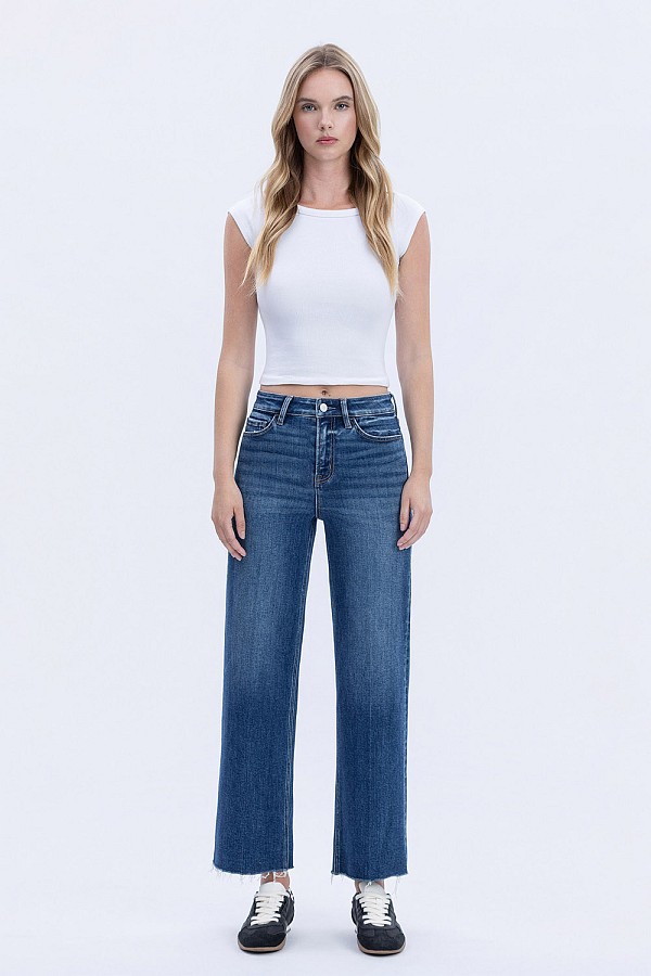HIGH RISE TROUSER PRESS WIDE LEG JE...